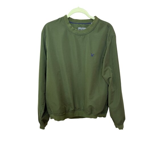 Lyle & Scott Mens Green Crewneck Sweatshirt M Golf Sports Outdoors Fall Football - Picture 7 of 12